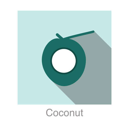 Coconut drink flat icon series vector illustrationのイラスト素材