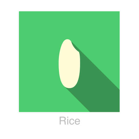 Rice food flat icon design vector illustrationのイラスト素材