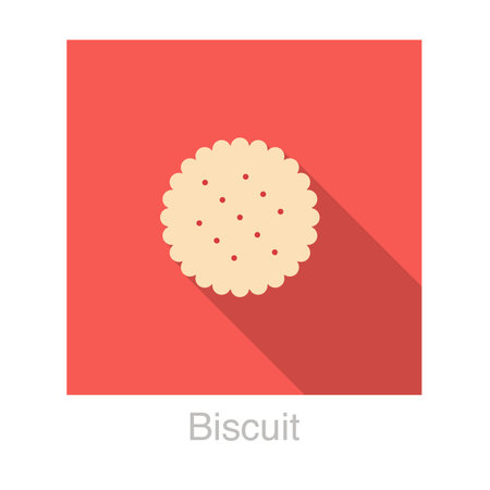 Biscuit, cookies food flat icon design vector illustrationのイラスト素材