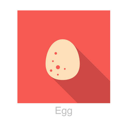 Egg food flat icon design vector illustrationのイラスト素材
