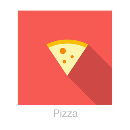 Pizza food flat icon design vector illustrationのイラスト素材
