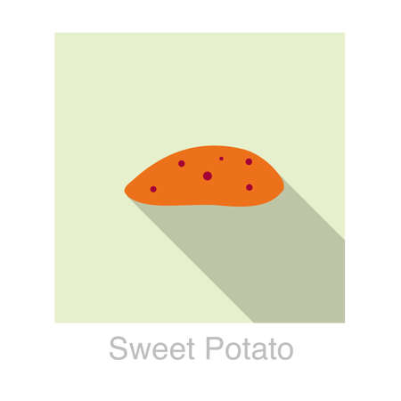 Sweet potato food flat icon design vector illustrationのイラスト素材