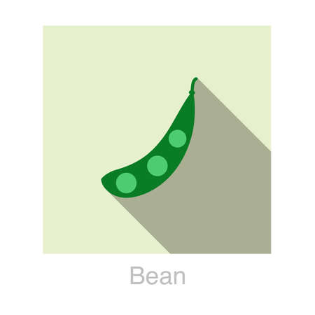 bean food flat icon design vector illustrationのイラスト素材