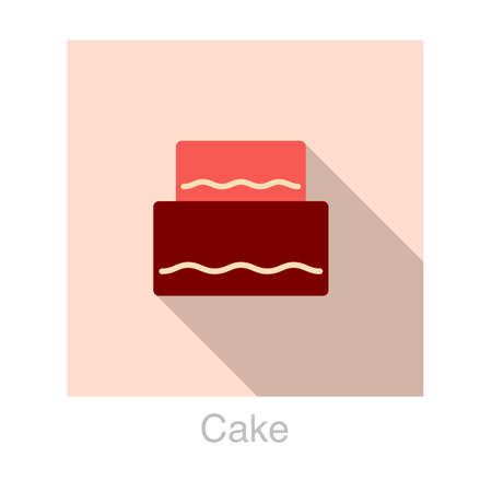 Cake food flat icon design vector illustrationのイラスト素材