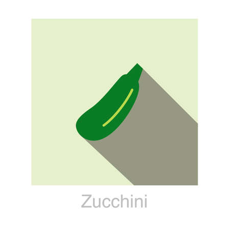 Zucchini food flat icon design vector illustrationのイラスト素材