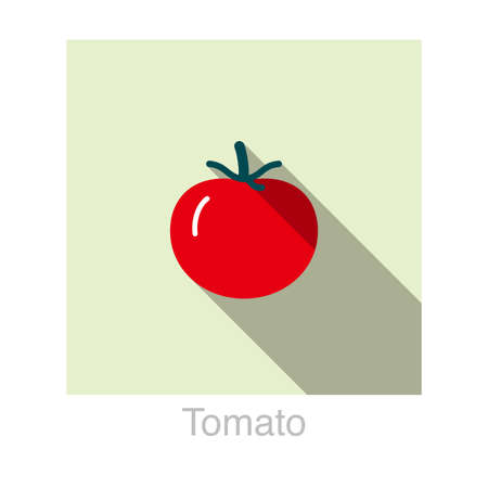 Cherry tomato Vegetables food flat icon vector illustrationのイラスト素材