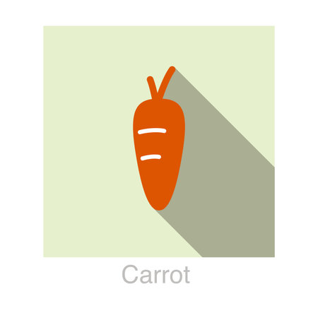 Carrot Vegetables food flat icon vector illustrationのイラスト素材