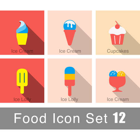 Ice cream food icon set design vector illustrationのイラスト素材