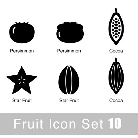 Fruit icon design set, vector illustrationのイラスト素材