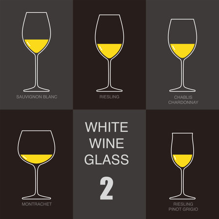 Wine glass cup flat icon design, vector illustration 2のイラスト素材
