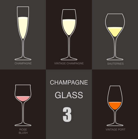 Wine glass cup flat icon design vector illustrationのイラスト素材