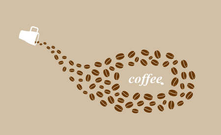 coffee splashing out, vector illustrationのイラスト素材
