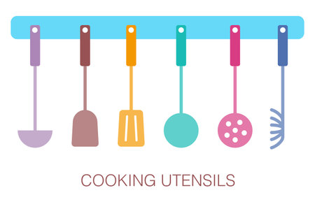 Cooking utensil set of toolsのイラスト素材