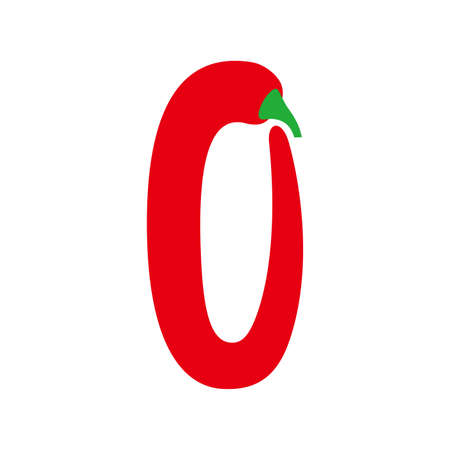 Chili pepper alphabet, vector illustrationのイラスト素材