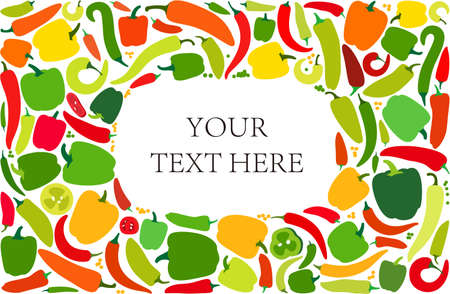 Peppers pattern, backgrounds vector illustrationのイラスト素材