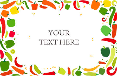 Peppers pattern, backgrounds vector illustrationのイラスト素材