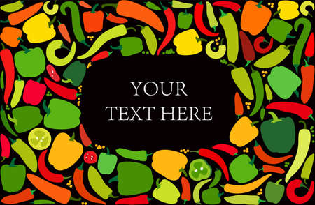 Peppers pattern, backgrounds vector illustrationのイラスト素材