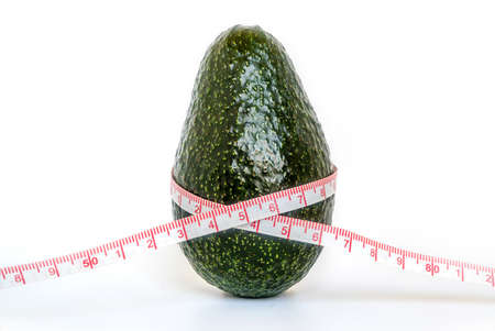 ruler measure the Avocado, The concept of healthy dietの写真素材