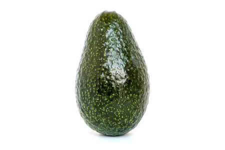 single Avocado with white backgroundの写真素材