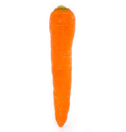 single Carrot with white backgroundの写真素材