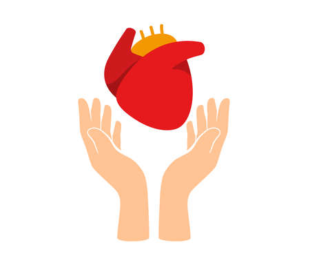 Heart icon, take care of your heartのイラスト素材