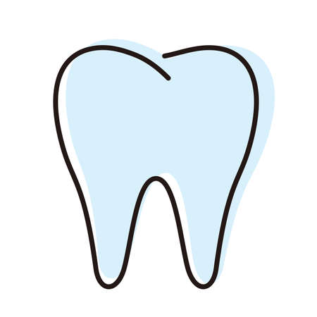 Tooth flat icon, vector illustrationのイラスト素材