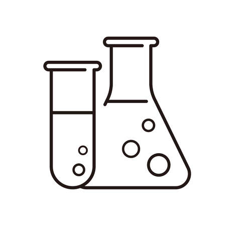 Lab flask icon. vectorのイラスト素材