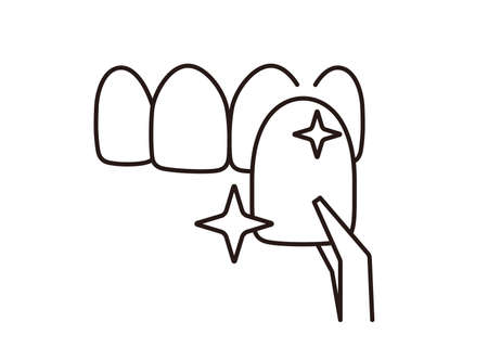 Dental Veneers Icon, Design Concept, porcelain veneer laminateのイラスト素材