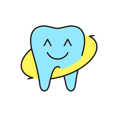 Tooth emoji icons, illustration vector.のイラスト素材