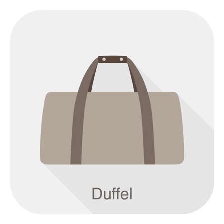 Fashion girl's bag series, vector illustration, duffel bagのイラスト素材