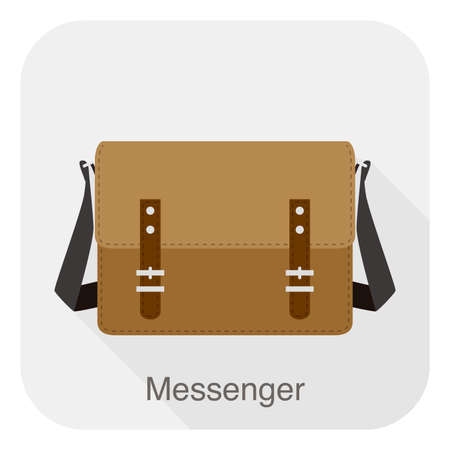 Fashion girl's bag series, vector illustration, messenger bagのイラスト素材