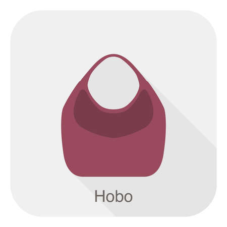 Fashion girl's handbag series, vector illustration, hobo bagのイラスト素材