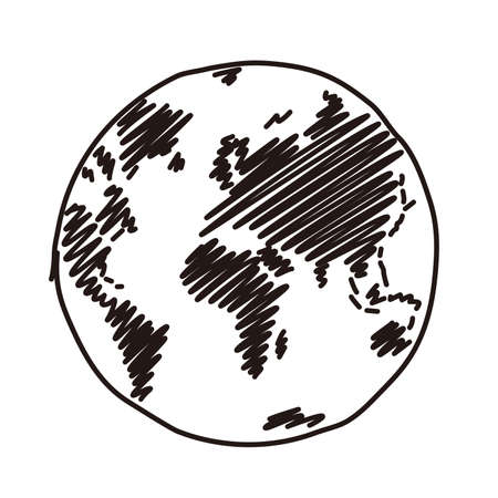 Earth sketch backgroundのイラスト素材