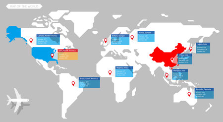 simple straight line map of the world, vector backgroundのイラスト素材