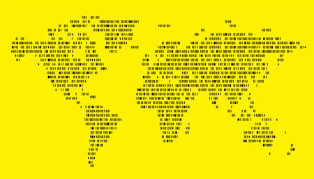 World map of binary computer codeのイラスト素材