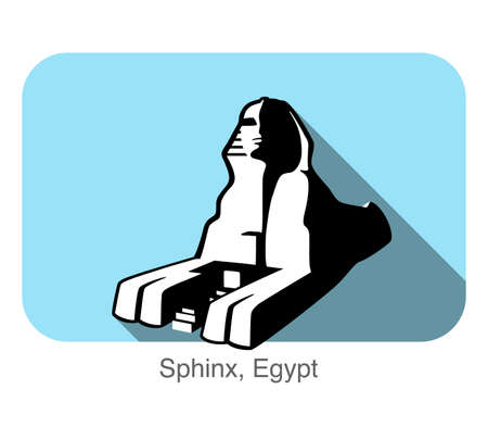 The Great Sphinx of Giza. famous Landmark of the world series, Famous scenic spotのイラスト素材