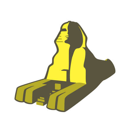 The Great Sphinx of Giza. famous Landmark of the world series, Famous scenic spotのイラスト素材