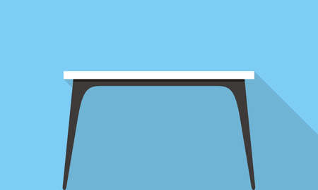 Single Desk flat icon design, Blue color background, light and shadow.のイラスト素材