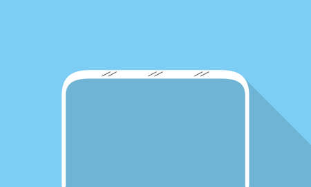 Single Desk flat icon design, Blue color background, light and shadow.のイラスト素材