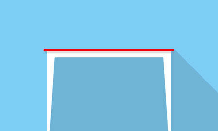 Single Desk flat icon design, Blue color background, light and shadow.のイラスト素材