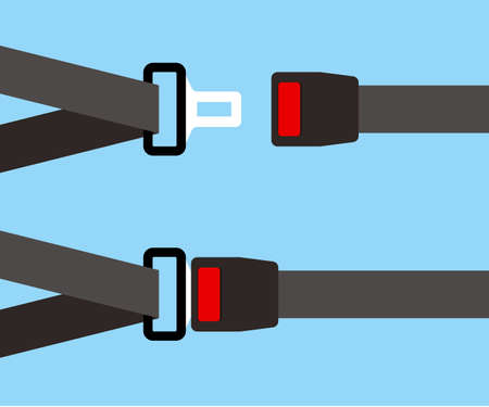 Seat belts flat icon, simple vector illustrationのイラスト素材
