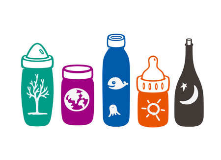 bottle environment recycle vector illustration iconのイラスト素材