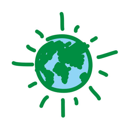 green environment earth, sunshine light vector illustrationのイラスト素材