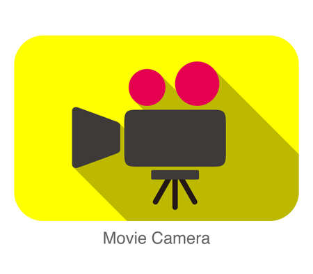 Video Camera flat icon design vector illustrationのイラスト素材