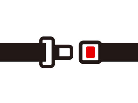 Seat belts flat icon, simple vector illustrationのイラスト素材