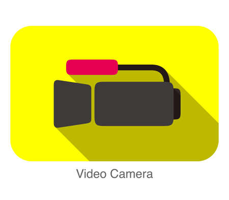 Video Camera flat icon design vector illustrationのイラスト素材