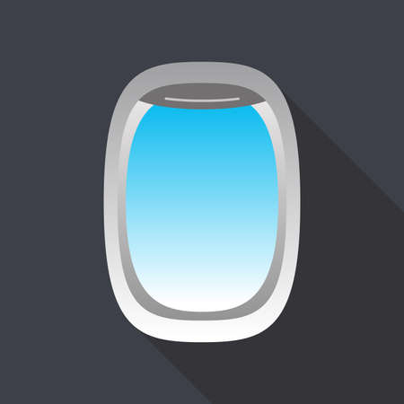 Plane window flat icon design vector illustrationのイラスト素材