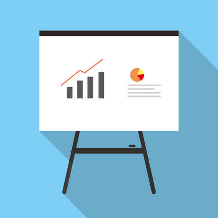 Business meeting presentation board, vector illustrationのイラスト素材