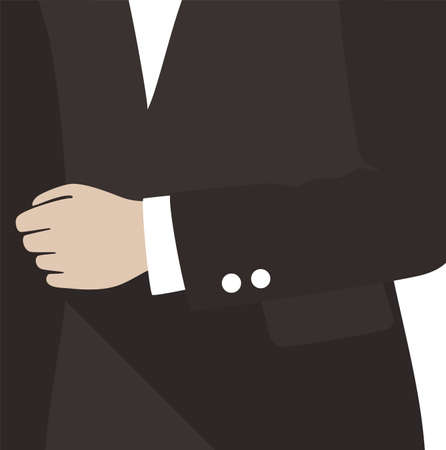 Man in suit flat design, vector illustrationのイラスト素材