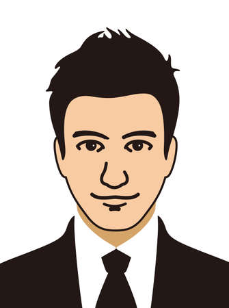 Businessman ID photo, vector illustrationのイラスト素材